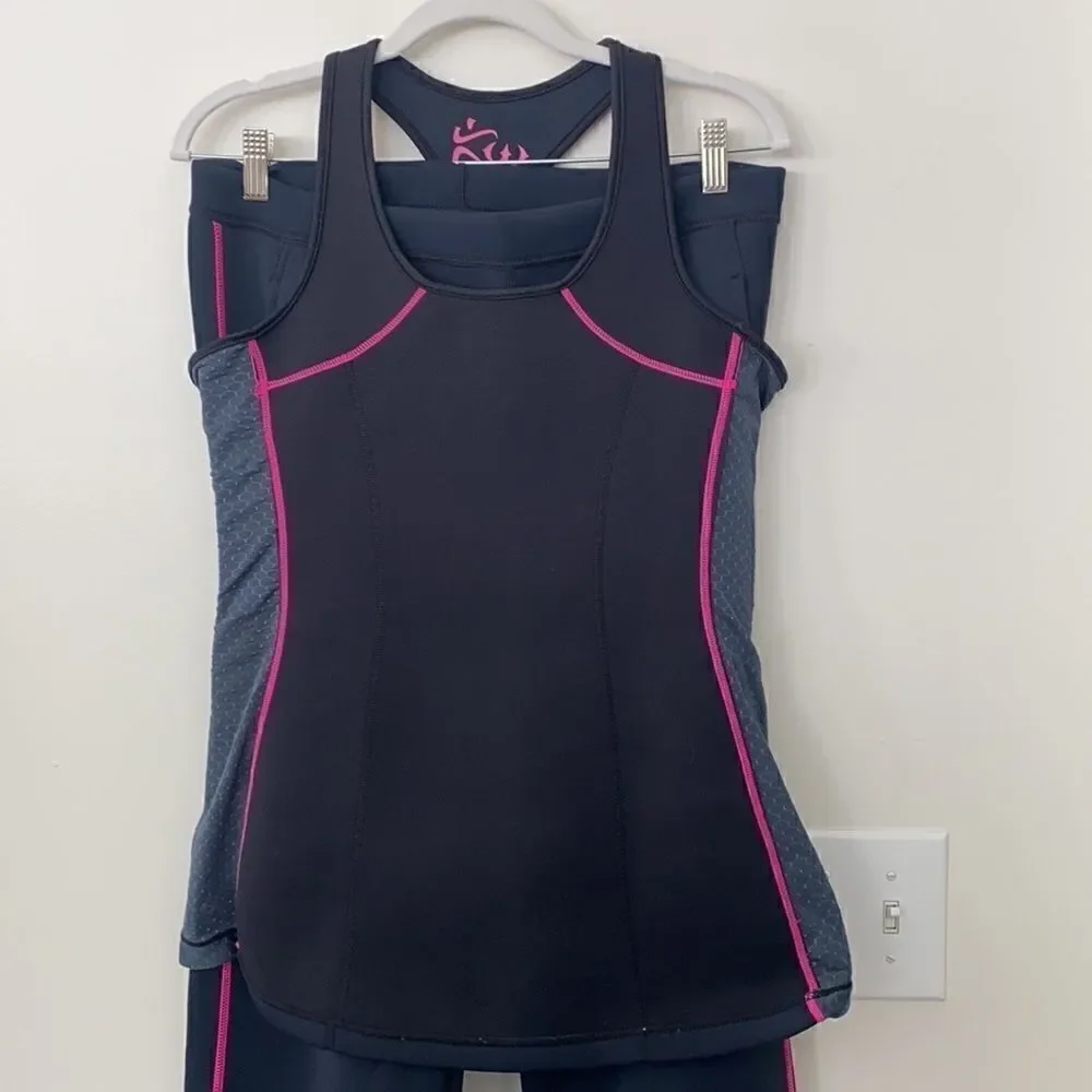 W Neoprene Gym Workout Sauna Sweat Suit L
